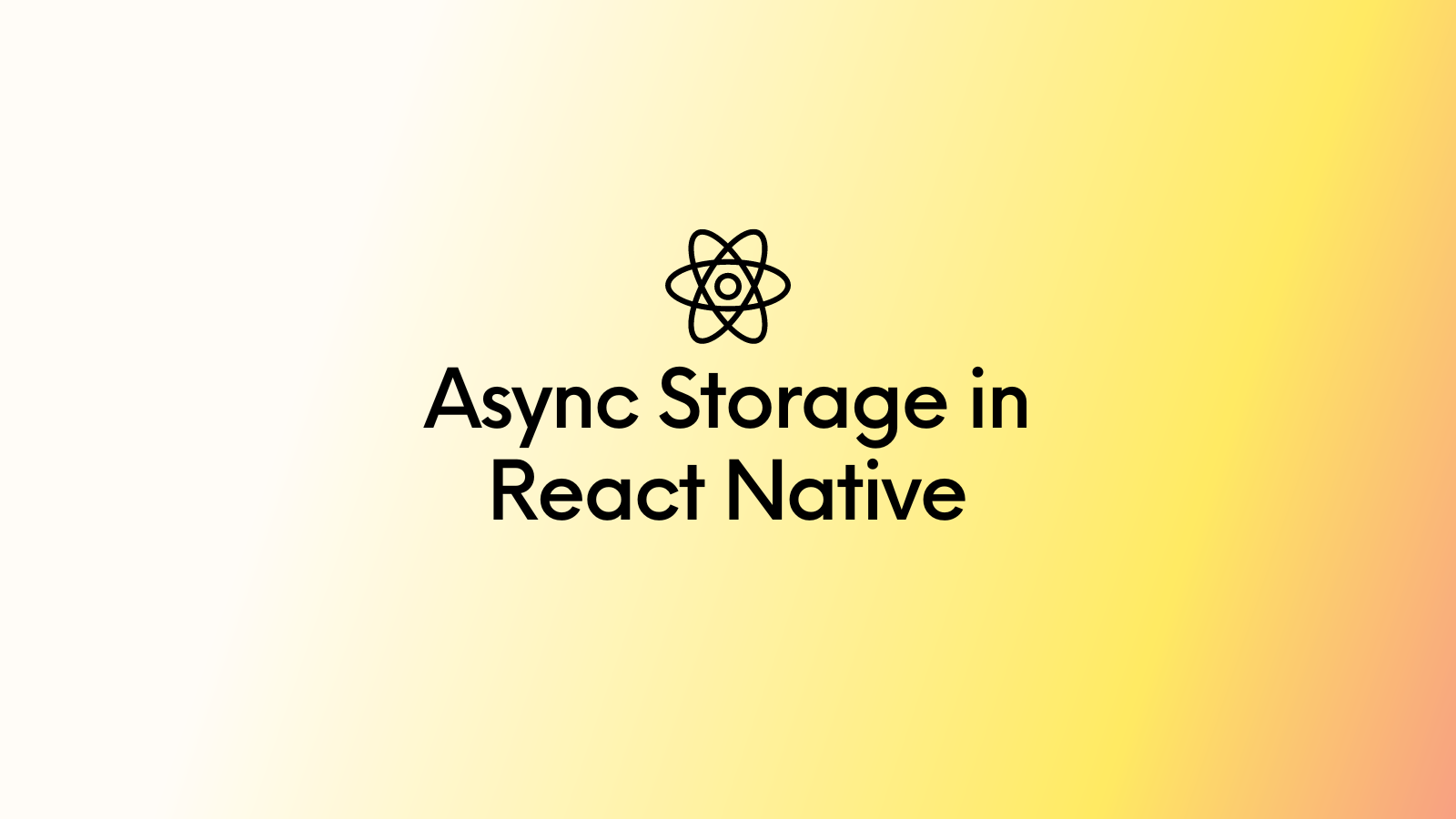 Async Storage in React Native